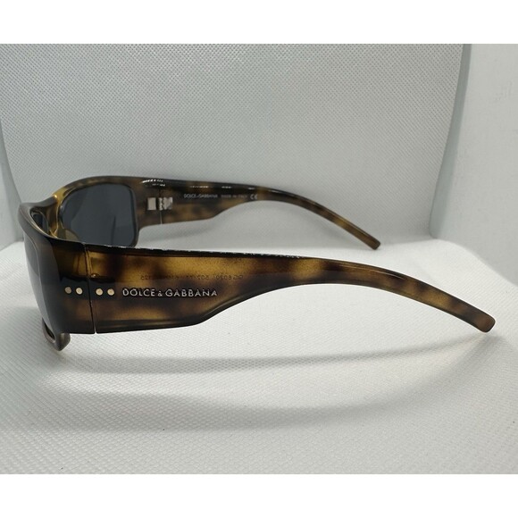 Dolce & Gabbana DG 6020 502/71 Sunglasses 61-15-125 Tortoise Shell Wrap Italy - Picture 4 of 11